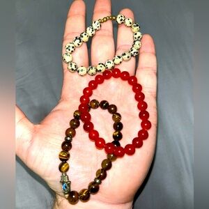 Bundle or 3 Colorful Crystal Beaded Bracelets